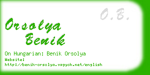 orsolya benik business card
